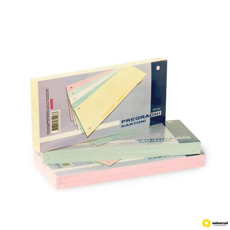 Pregradni Karton Skraćeni 1/100 Pastelni Bigz/Savpo