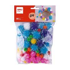 Set Pom Pom Pastel Sjajni 80/1 19366 Apli