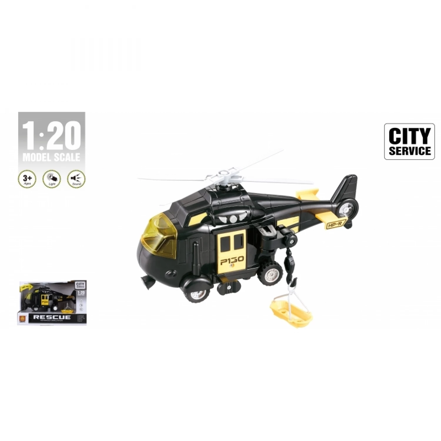 Helikopter 1:20 Spasilacki Sa Zvukom I Svetlom WY760A