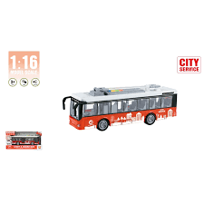 Autobus 1:16 Crveni Sa Zvukom I Svetlom WY911A