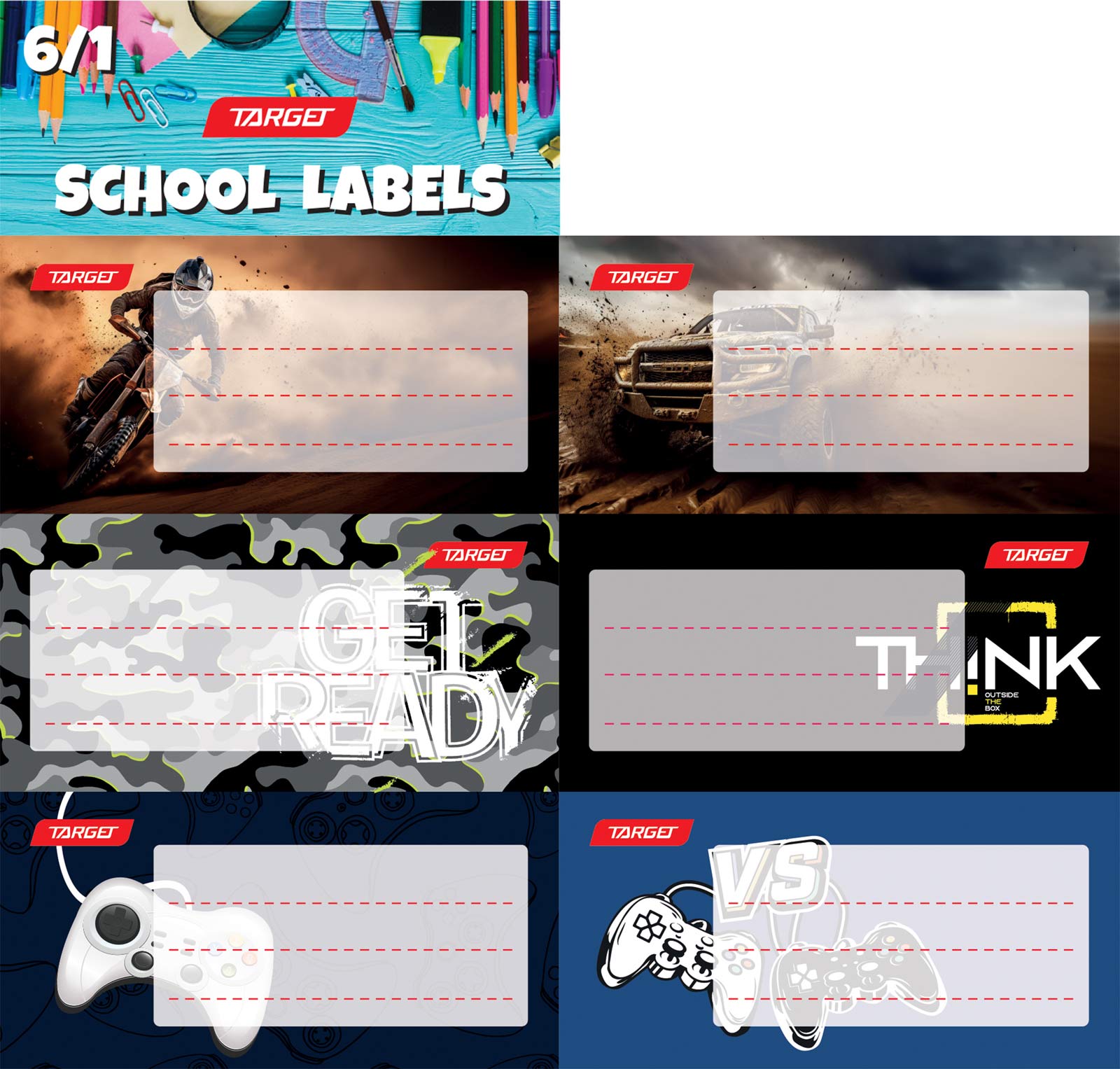 Naljepnice 6/1 Target Mix It Up 27287