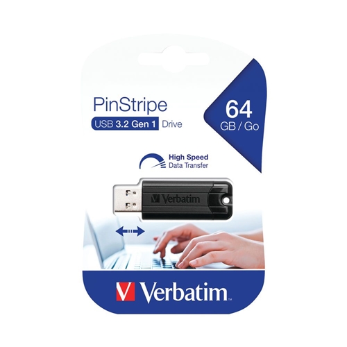 Usb 64gb 3.0 Verbatim Pinstripe 49318