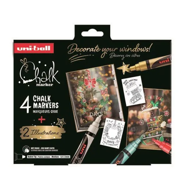 Uni Božićni Gift Set Zlatni Chalk Kreda Marker U Kutiji