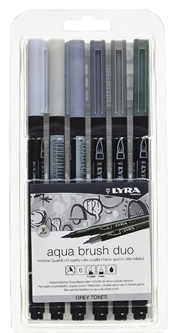 Flomaster četkica 6/1 Aqua Brush Grey 6521063