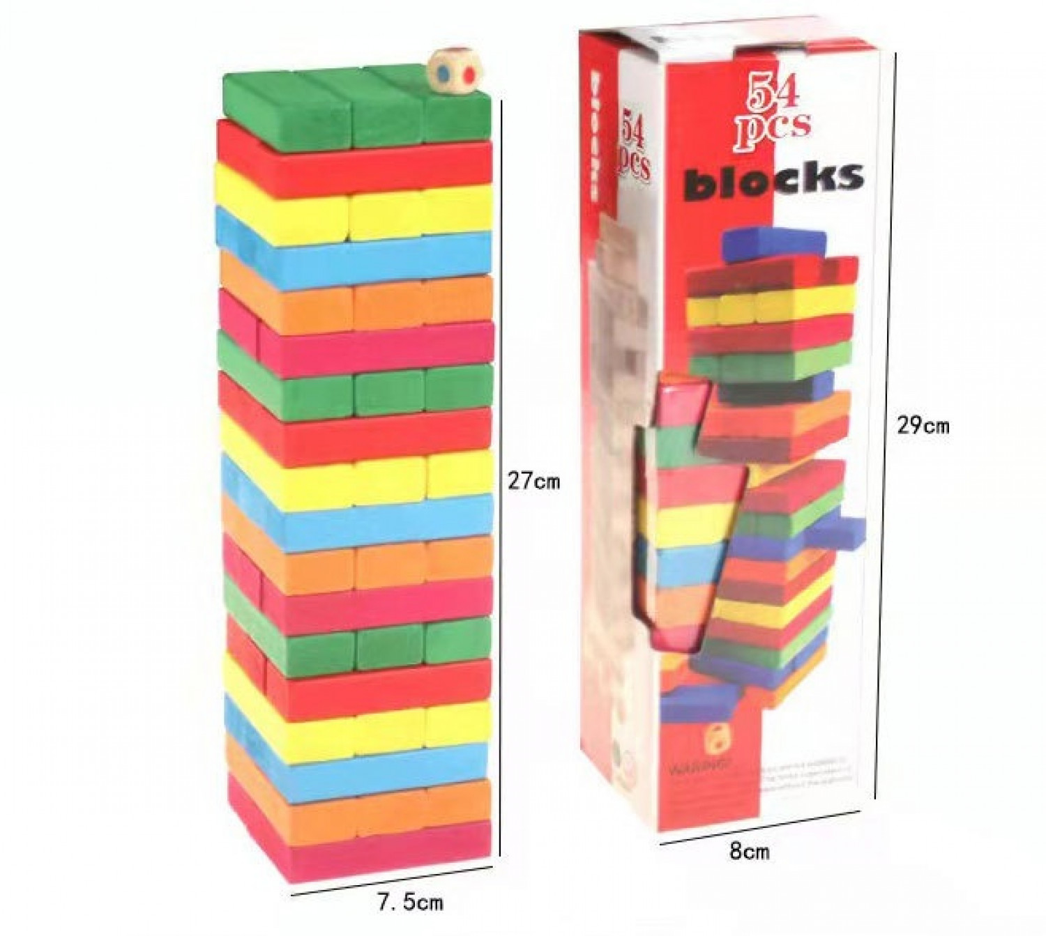 Društvena Igra Slaganje Drvenih Kocki 54pcs D179-1 Mag