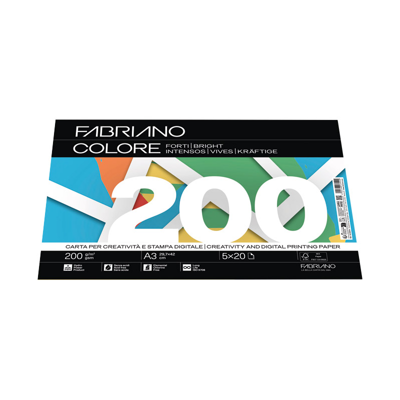 Fabriano Colore A3 200g Mix Tamni 100L 19100818