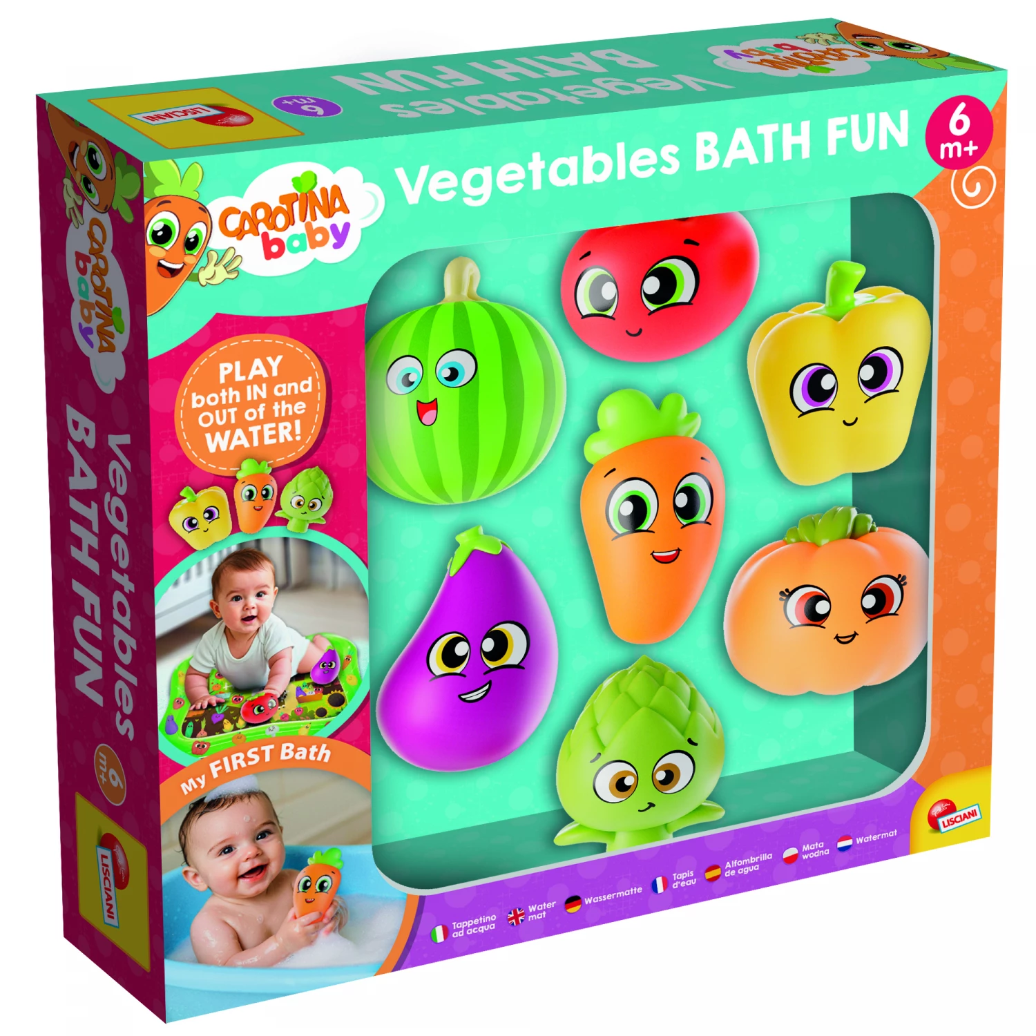 Set Figure Za Kupanje Povrće Carotina Lisciani 113705 Magaza