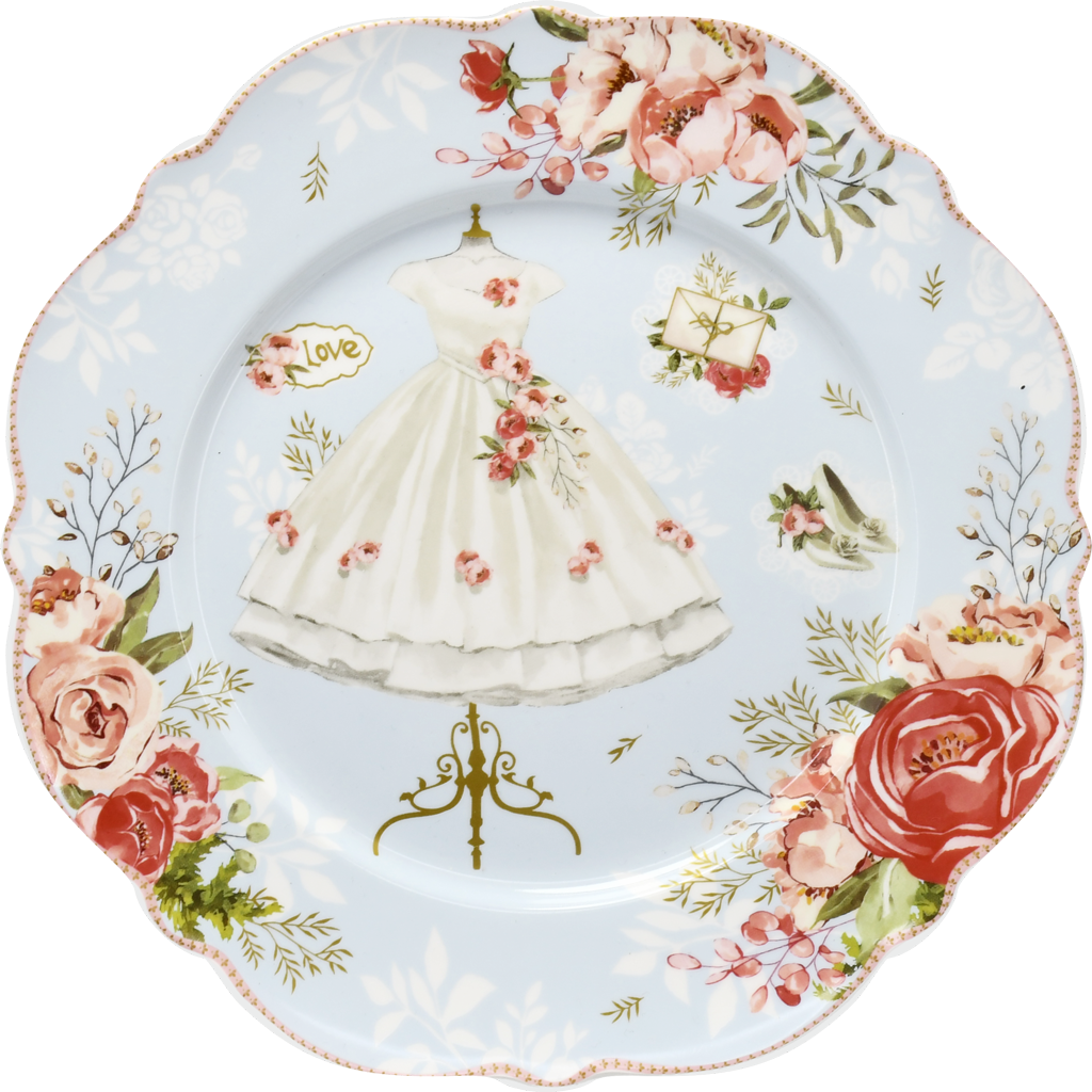 Set Tanjira Za Dezert Pastel Plavi 2/1 Love 19cm OP25449WY