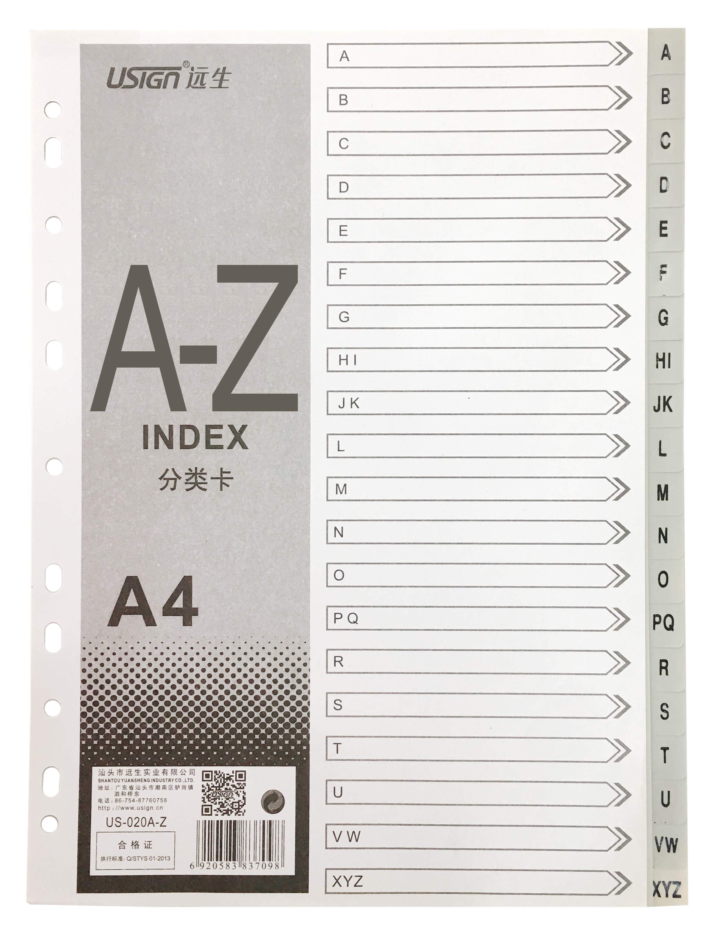 Razdjelnik A-Z Blue Pvc 26538