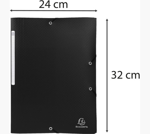 Fascikla Sa Lastikom A4 Plastična Mat Crna 55081E
